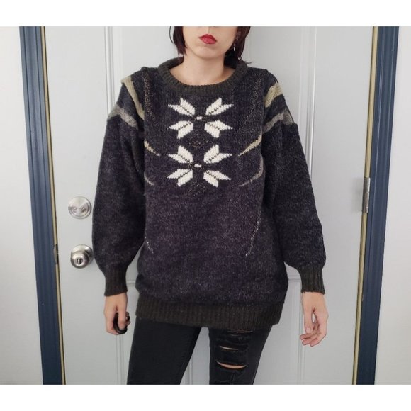 80s Dark‎ Gray Sweater - Picture 1 of 4